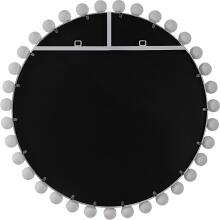 Cyra-White Round Mirror