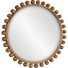 Cyra-Beaded Round Mirror