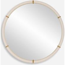 Cyprus-White Round Mirror