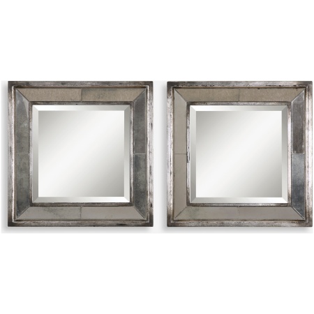 Davion Squares-Antique Silver Mirrors