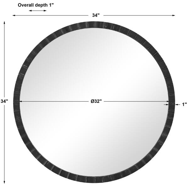 Dandridge Round Industrial Mirror