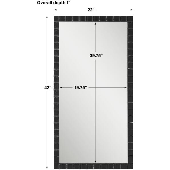 Dandridge Black Industrial Mirror