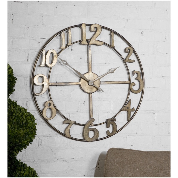 Uttermost Delevan 32" Metal Wall Clock