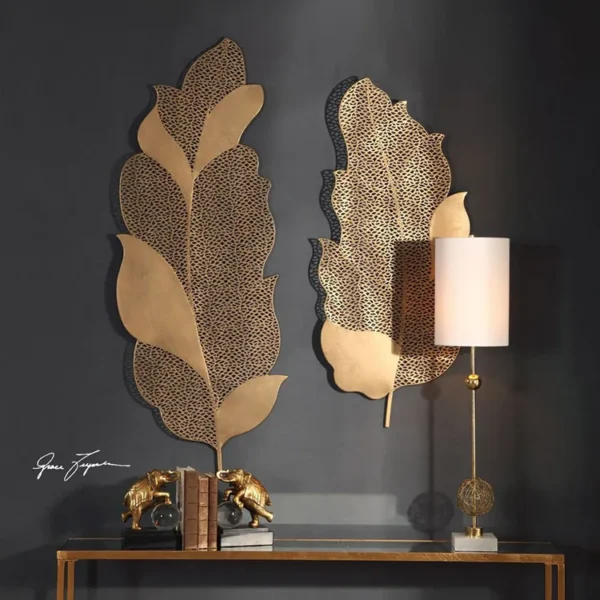 Frisco Decorating for the Seasons 6 Essential Fall Factors Uttermost Autumn Lace Leaf Wall Art jpg
