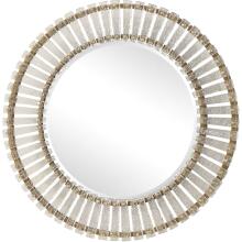 Denali-Textured Glass Round Mirror