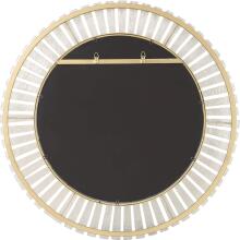 Denali-Textured Glass Round Mirror