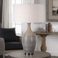 Dinah-Gray Textured Table Lamp