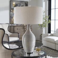 Dinah-Gray Textured Table Lamp