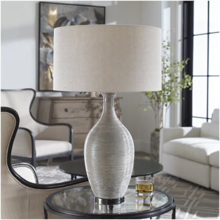 Uttermost Dinah Gray Textured Table Lamp