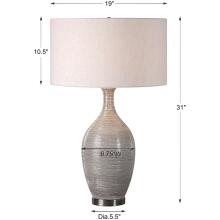 Dinah-Gray Textured Table Lamp