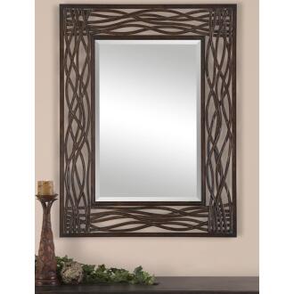 Uttermost Dorigrass Brown Metal Mirror
