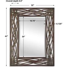 Dorigrass-Modern Rectangular Wood Mirrors