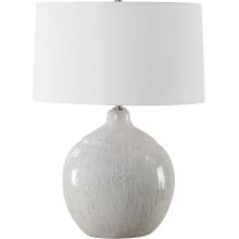Dribble-White Glaze Table Lamp