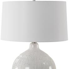 Dribble-White Glaze Table Lamp