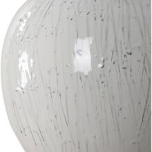 Dribble-White Glaze Table Lamp