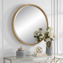 Drift Away-Rattan Round Mirror
