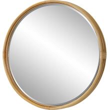 Drift Away-Rattan Round Mirror