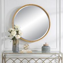 Drift Away-Rattan Round Mirror