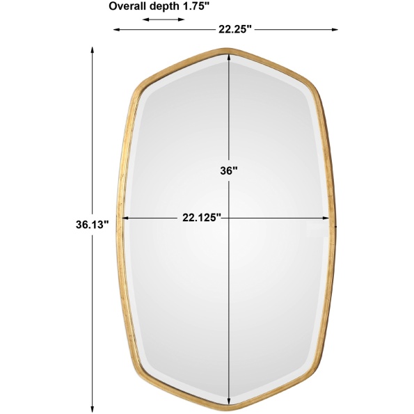 Duronia Antiqued Gold Mirror