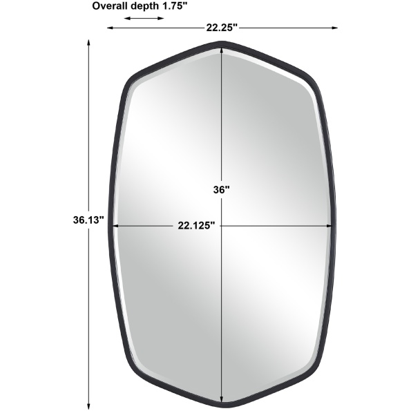 Duronia Black Iron Mirror