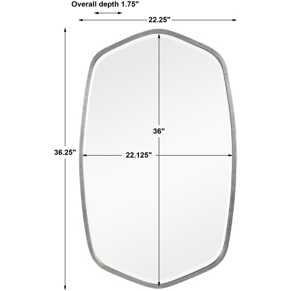 Duronia Brushed Silver Mirror