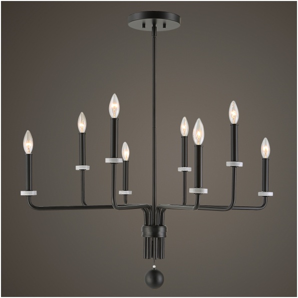 Uttermost Ebony Elegance 8 Light Chandelier