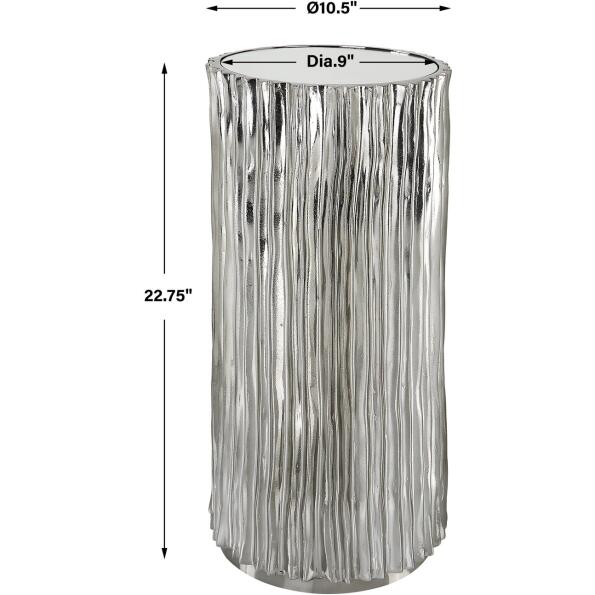 Echo Modern Nickel Drink Table