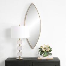 Ellipse-Gold Mirror