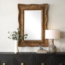 Emerson-Scalloped Antique Gold Mirror