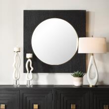 Ember-Black Square Mirror