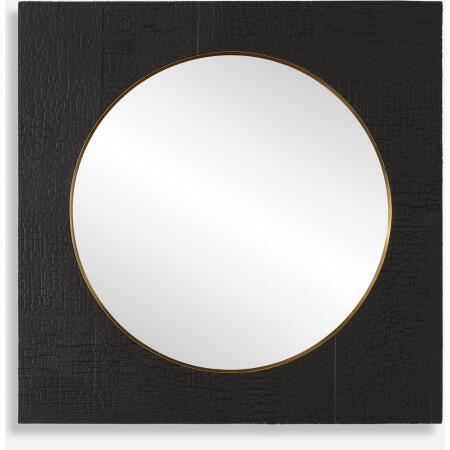 Ember-Black Square Mirror