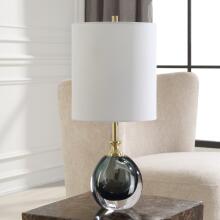 Enigma-Teal Blue Glass Buffet Lamp