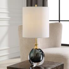 Enigma-Teal Blue Glass Buffet Lamp