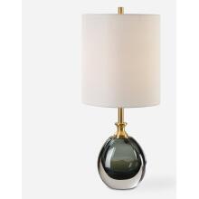 Enigma-Teal Blue Glass Buffet Lamp