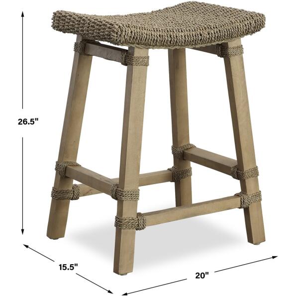 Everglade Sea Grass Counter Stool
