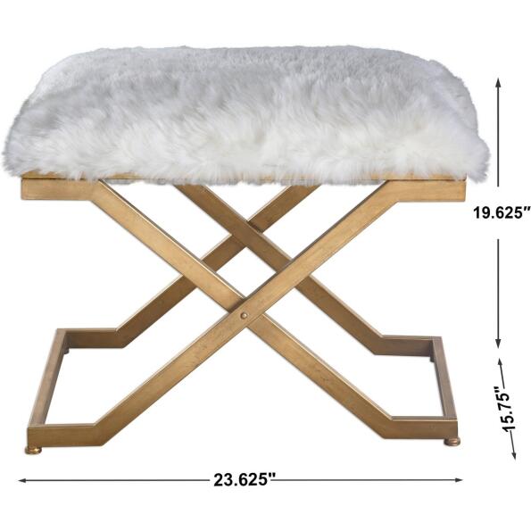 Farran Fur Small Bench