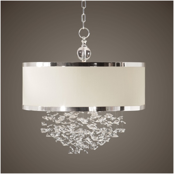 Uttermost Fascination 3 Light Silken Drum Pendant