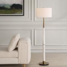 Faro-White Marble Floor Lamp