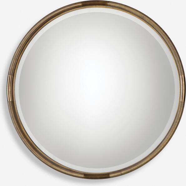 Finnick-Iron Coil Round Mirror