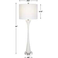Fountain-White Marble Buffet Lamp