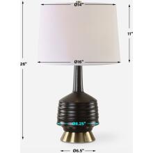 Foster-Black Glaze Table Lamp
