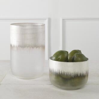 Uttermost Frost Silver Drip Glass Vases