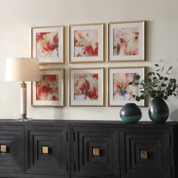Fresh Start Red Abstract Prints