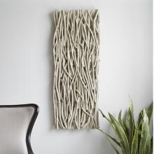 Gathered Teak-Bleached Wood Wall Décor