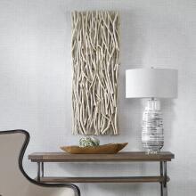 Gathered Teak-Bleached Wood Wall Décor