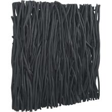 Gathered Teak-Black Wood Wall Décor