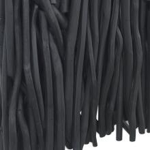 Gathered Teak-Black Wood Wall Décor