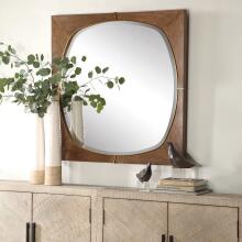 Garonne-Square Walnut Mirror