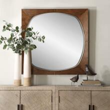Garonne-Square Walnut Mirror