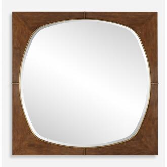 Garonne-Square Walnut Mirror